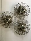 122335 Unbranded Wire Wheel Baskets Vintage Hub Cap Part Wall Art