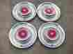 1617737 2035 Cadillac Red Hubcaps 4 Beauties Coupe Deville 1980-81 Used Nice
