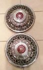 2050b 2 Cadillac Three Deville Eldorado Seville Wire Spoke Hubcap Wheel Cov