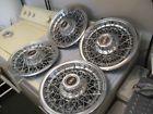 399466 Oldsmobile Oem Original Equipment Rocket Wire Rim Hubcaps Inch