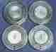 402388 Used Oem 1969 Oldsmobile F-85 Stainless 14 Full Wheel Covers