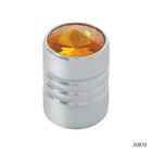 50870 Kns Valve Stem Cover Aluminum Chrome With Amber Jewel