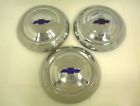 51-52 Gm 1951 1952 Chevrolet Dog Dish Hubcaps Set Of Three Chevy 1953