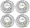 55-1130 1955 1956 Chevrolet Truck 1 2 Ton Hubcap Set Chrome W Ivory Painted Details