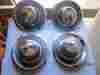 552504 68-92 Chevrolet Motor Division Vintage Set Rally Wheel Center Caps Derby Style