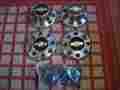 1620 8-lug Chevy For Dual Wheels Set Of Four Center Caps W Plastic And Metal Lugs