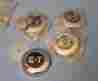 85-145-4 E-t Rare Vintage Nos 60s Mag Wheel Center Caps Hot Rod Flathead Set Of 4