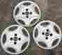 M738e 97bg-1130-kb Ford Set Of 3 Silver Hubcap