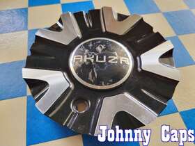 Emr0847-car Akuza Wheels # . Custom Metal Blk And Silv Center Cap 36 Qty. 1