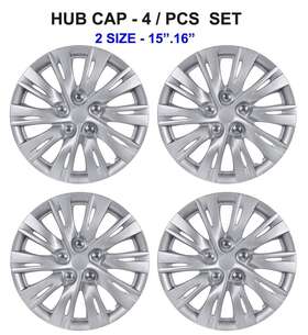 Kt1037-sil-15 Allbrand Hubcap Silver Wheel Cover 15 Inch Kt 1037-15 Set Of 4 - 5 Lugs