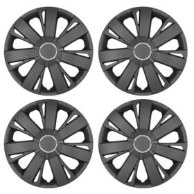 Autopart Discount Wj-5077-bp-16 16 Inch Wheel Cover Rim Snap On Full Hub Caps Fit R16 Tire And Steel Set Of 4