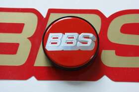 10.02.4485 Bbs 1 Red Silver Logo 56mm Center Cap Emblem Part #