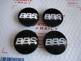 56.24.053 Bbs Set Of 4 Genuine Oem Black With Silver 3d Logo 56mm Center Cap P/n