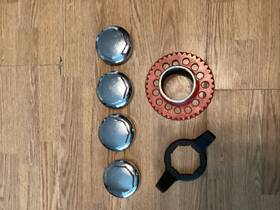 British Wire Wheel Ko-2067cut Hexw Ham Set Hex Cut Chrome Knock Off Spinner Caps For Lowriders Of 4 Wrench Adapter