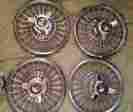 C4az-1130-l Ford Mustang Thunderbird Falcon Galaxie Hubcaps Wire Wheel Cover Set 4 1963 1964