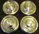 C6704 1967 Chevy Camaro Disc Brake Plain Chrome Hub Caps 4 67
