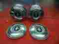 C8zz-1130-f C8za-1130-d Fomoco Used 10 1 2 4 68 Ford Mustang Black Crest Center Wheelcovers Hub Caps 1968