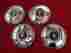 C8zz-1130-f Nos 1968 1969 Mustang Dog Dish Hubcaps 68 69 Hub Cap Set Of 4 Rare