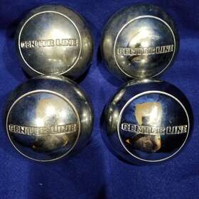 08156 Center Line Vtg Baby Moon Set Of 4 Hubcap Wheel Cover Cap Dogdish 3.5 Inch Dia