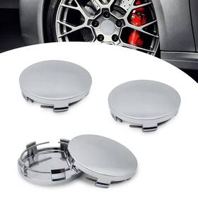 Flygun Fun232 4 Pcs Car Wheel Center Hub Cover 60mm/2.36in Od Silver