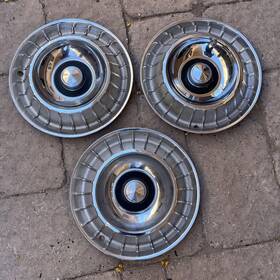 Ford Ac4 1963 63 Thunderbird T Bird 3 Hubcaps Rim Wheel Cover Hub Cap 14 Inch Oem Used