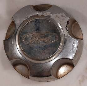 F87z-1130 Ford Center Cap Explorer Ranger Chrome Hubcap Oem Wheel Some Damage