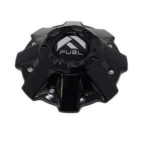 1001-63gb Fuel / Gloss Black Chrome Logo Bolt-on Center Cap