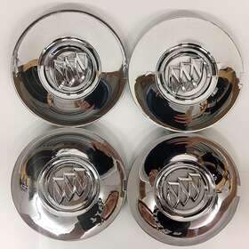 9597105 General Motors 08-10 Buick Enclave Chrome Factory Wheel Center Hub Caps Set Of 4