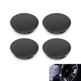 Hugwits Hugmpn5 4 Pcs Wheel Center Caps Snap-in Rim Hub Od Black