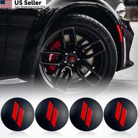 Inuboxes Lm20240528001 63mm 2.5 Inches-slash Wheel Center Cap Covers Inches Black Red