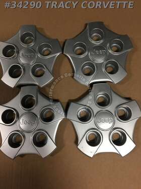 Chb0021011 Jeep 2007-2014 Wheel Center Hub Caps Silver Set Of 4 1333