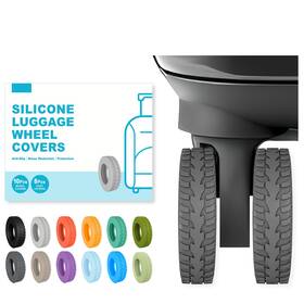 Kozuri 612715002110 10-pack Upgrade Luggage Wheel Covers For 2-2.4 Inch Spinner Dark Grey