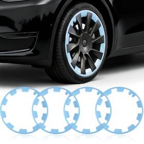 Lumlazni Lum-rsw020-blue-4 Wheel Rim Protect For Tesla 2020-2024 Model Y 20in Glacier Blue- 4packs