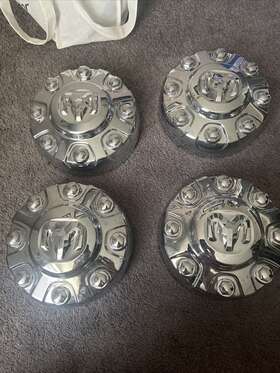 6pg02sz0ac Mopar 2019-2024 Ram 2500 3500 Heavy Duty 18x8 8-lug Wheel Center Hub Cap Oem Set4