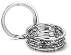 453-048 New Set Polished Stainless Steel Trim Rings Triumph Spitifre Spittrimringset