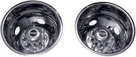 32-3950 Pacific Dualies 19.5 Inch Polished Stainless Steel Wheel Simulator Rear