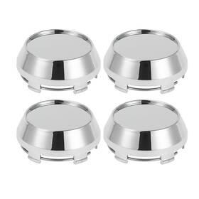Partuto Tu000463f240726 4 Pcs 60 Mm 2.36 Inch Od - Universal Car Wheel Chrome Silver Tone