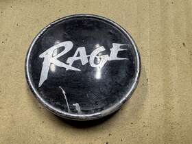C287 Rage Single Used Black And Chrome Aftermarket Wheel Center Cap #