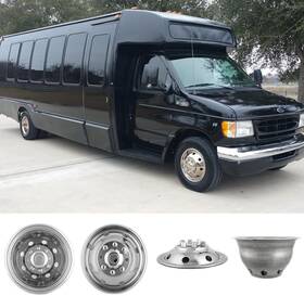 S-608f Startship 16 Inch Polished Stainless Steel Dually Wheel Simulator 4pc Bolt On