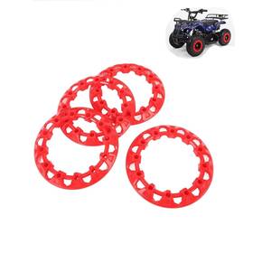 Tissting Tisstingy3e58w0ihg-13 4pcs 8 Inch Atv Wheel Trim Hub Protection Decor Cart Inches Red
