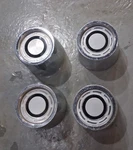 Oem 1969 Road Runner Bulls Eye Center Caps Full Set Very Good Condition. Fixed Price $199.00.