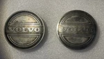 Super Rare All-metal Vintage Volvo Hubcaps Central Pair. Fixed Price $45.00.