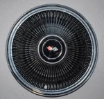 Nos 1971-1972 Chevelle Camaro Nova Crossed Flags 14" Turbine Wheel Cover 3972260. Fixed Price $95.00.