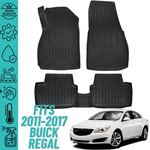 Floor Mats For Buick Regal 2011-2017 Heavy Duty, 3D-ALL Weather Liner 2-ROW Set. Fixed Price $109.90.