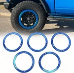 5X Blue Bead Lock Wheel Trim Kit 2021-2026 Ford Bronco Beauty Rings. Fixed Price $249.00.