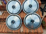1972-79 Lincoln Mark Series Continental Hubcaps Set 4 Original Stainless 15. Fixed Price $130.00.