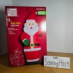 Home Accents Holiday 9 Ft Led Giant-sized Santa Airblown Inflatable. Fixed Price $59.99.