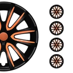 16" Inch Hubcaps Wheel Rim Cover Matt Black With Orange Insert 4PCS Set. Fixed Price $99.90.