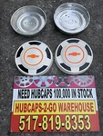1960,S -1972 Hubcaps Chevrolet C10 15 Set 4 Rare. White/orange Rat Rod Patina. Fixed Price $195.00.
