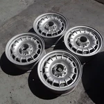 Set Powdercoated Mercedes 14 X 6" Bundt Rims Wheels W123 W126 W116 W108 R107. Fixed Price $899.99.